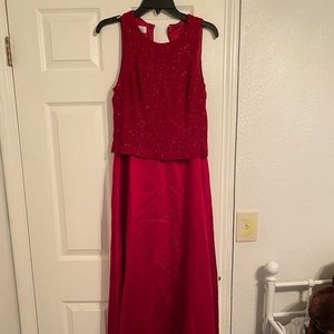Formal red sparkly dress